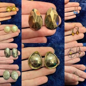 80s retro assorted studs and dangle earrings